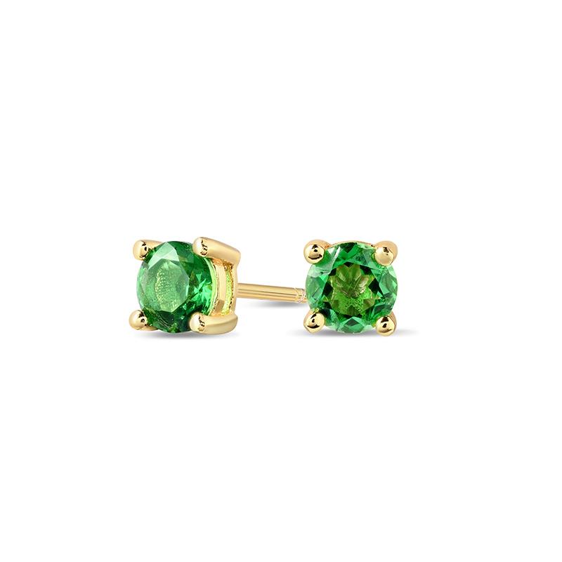 Helenite Stud Earrings in Gold-finish